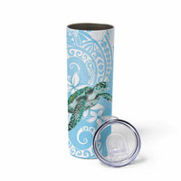 Personalised Polynesia Valentine's Day Skinny Tumbler SeaTurtle Couple Polynesian - Fairy Sparkles Color LT14 - Polynesian Pride