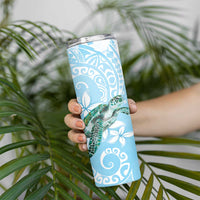 Personalised Polynesia Valentine's Day Skinny Tumbler SeaTurtle Couple Polynesian - Fairy Sparkles Color LT14 - Polynesian Pride