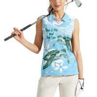 Personalised Polynesia Valentine's Day Women Sleeveless Polo Shirt SeaTurtle Couple Polynesian - Fairy Sparkles Color LT14 - Polynesian Pride