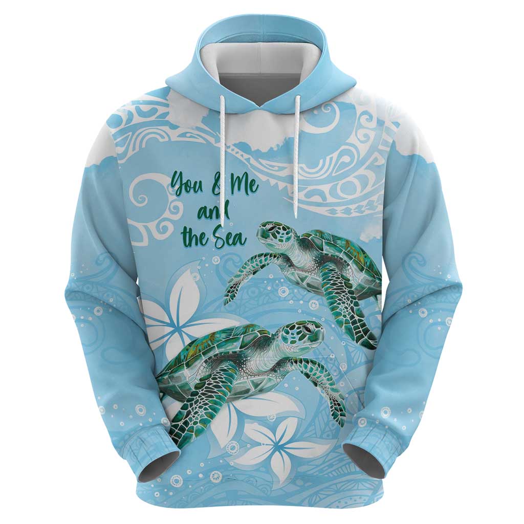 Personalised Polynesia Valentine's Day Zip Hoodie SeaTurtle Couple Polynesian - Fairy Sparkles Color