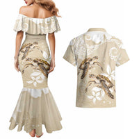Happy Valentine's Day Polynesia Couples Matching Mermaid Dress and Hawaiian Shirt SeaTurtle Couple Polynesian - Pollinate Color LT14 - Polynesian Pride