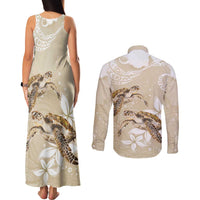 Happy Valentine's Day Polynesia Couples Matching Tank Maxi Dress and Long Sleeve Button Shirt SeaTurtle Couple Polynesian - Pollinate Color LT14 - Polynesian Pride