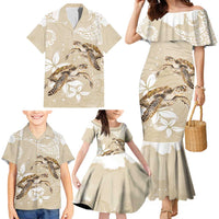 Happy Valentine's Day Polynesia Family Matching Mermaid Dress and Hawaiian Shirt SeaTurtle Couple Polynesian - Pollinate Color LT14 - Polynesian Pride