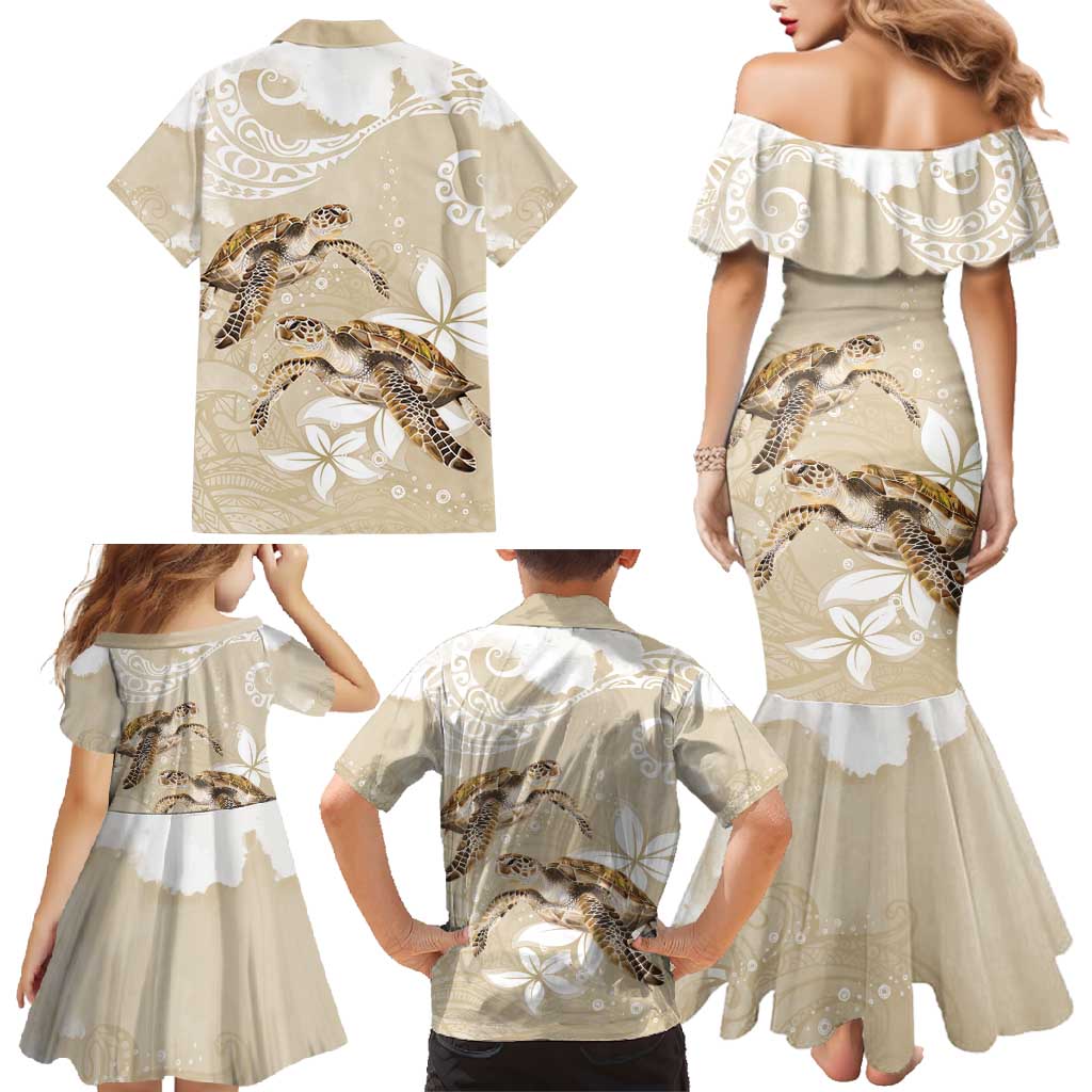 Happy Valentine's Day Polynesia Family Matching Mermaid Dress and Hawaiian Shirt SeaTurtle Couple Polynesian - Pollinate Color LT14 - Polynesian Pride