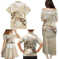 Happy Valentine's Day Polynesia Family Matching Puletasi and Hawaiian Shirt SeaTurtle Couple Polynesian - Pollinate Color LT14 - Polynesian Pride