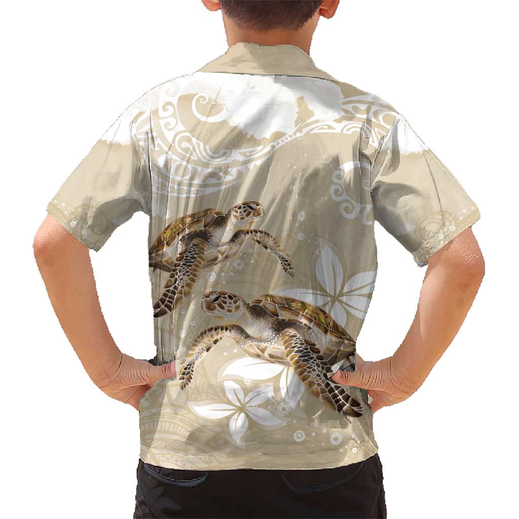 Happy Valentine's Day Polynesia Kid Hawaiian Shirt SeaTurtle Couple Polynesian - Pollinate Color LT14 - Polynesian Pride