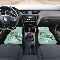 Happy Valentine's Day Polynesia Car Mats SeaTurtle Couple Polynesian - Green Lester Color