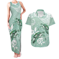 Happy Valentine's Day Polynesia Couples Matching Tank Maxi Dress and Hawaiian Shirt SeaTurtle Couple Polynesian - Green Lester Color LT14 Green - Polynesian Pride