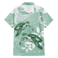 Happy Valentine's Day Polynesia Family Matching Long Sleeve Bodycon Dress and Hawaiian Shirt SeaTurtle Couple Polynesian - Green Lester Color LT14 - Polynesian Pride