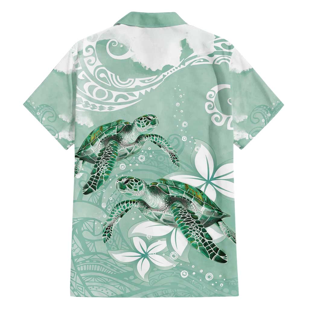 Happy Valentine's Day Polynesia Family Matching Puletasi and Hawaiian Shirt SeaTurtle Couple Polynesian - Green Lester Color LT14 - Polynesian Pride