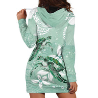 Happy Valentine's Day Polynesia Hoodie Dress SeaTurtle Couple Polynesian - Green Lester Color LT14 - Polynesian Pride