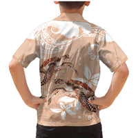 Happy Valentine's Day Polynesia Family Matching Mermaid Dress and Hawaiian Shirt SeaTurtle Couple Polynesian - Desert Sand Color LT14 - Polynesian Pride