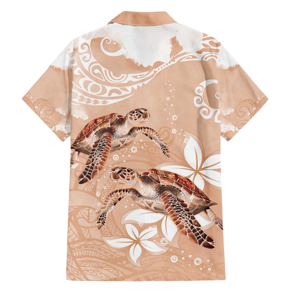 Happy Valentine's Day Polynesia Family Matching Off Shoulder Maxi Dress and Hawaiian Shirt SeaTurtle Couple Polynesian - Desert Sand Color LT14 - Polynesian Pride
