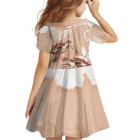 Happy Valentine's Day Polynesia Family Matching Off Shoulder Short Dress and Hawaiian Shirt SeaTurtle Couple Polynesian - Desert Sand Color LT14 - Polynesian Pride