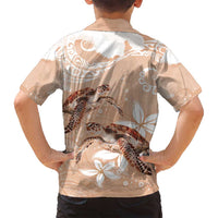 Happy Valentine's Day Polynesia Family Matching Summer Maxi Dress and Hawaiian Shirt SeaTurtle Couple Polynesian - Desert Sand Color LT14 - Polynesian Pride