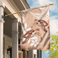 Happy Valentine's Day Polynesia Garden Flag SeaTurtle Couple Polynesian - Desert Sand Color LT14 House Flag Desert Sand - Polynesian Pride