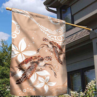 Happy Valentine's Day Polynesia Garden Flag SeaTurtle Couple Polynesian - Desert Sand Color LT14 - Polynesian Pride