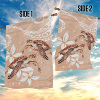 Happy Valentine's Day Polynesia Garden Flag SeaTurtle Couple Polynesian - Desert Sand Color LT14 - Polynesian Pride