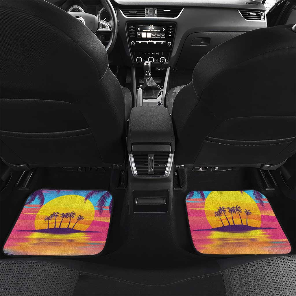 Hawaii Penguin Couple Car Mats You Are My Valentine - Tropical Sunset Vibes