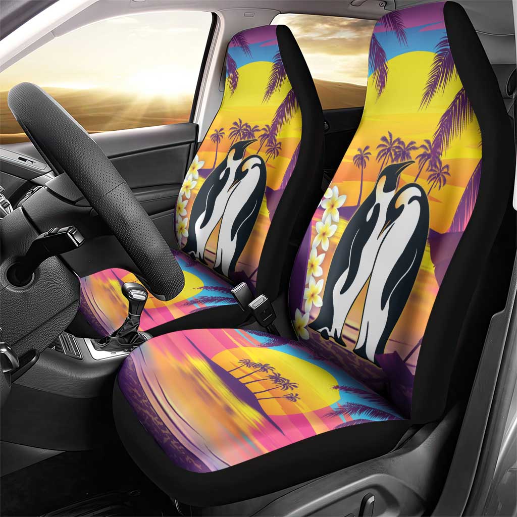 Hawaii Penguin Couple Car Seat Cover You Are My Valentine - Tropical Sunset Vibes LT14 - Polynesian Pride