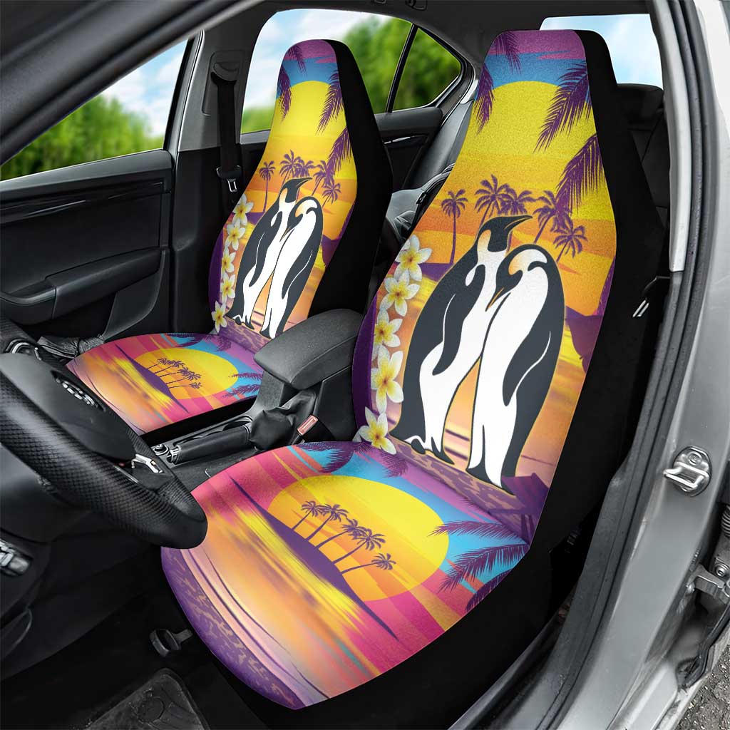 Hawaii Penguin Couple Car Seat Cover You Are My Valentine - Tropical Sunset Vibes LT14 - Polynesian Pride