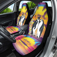 Hawaii Penguin Couple Car Seat Cover You Are My Valentine - Tropical Sunset Vibes LT14 - Polynesian Pride