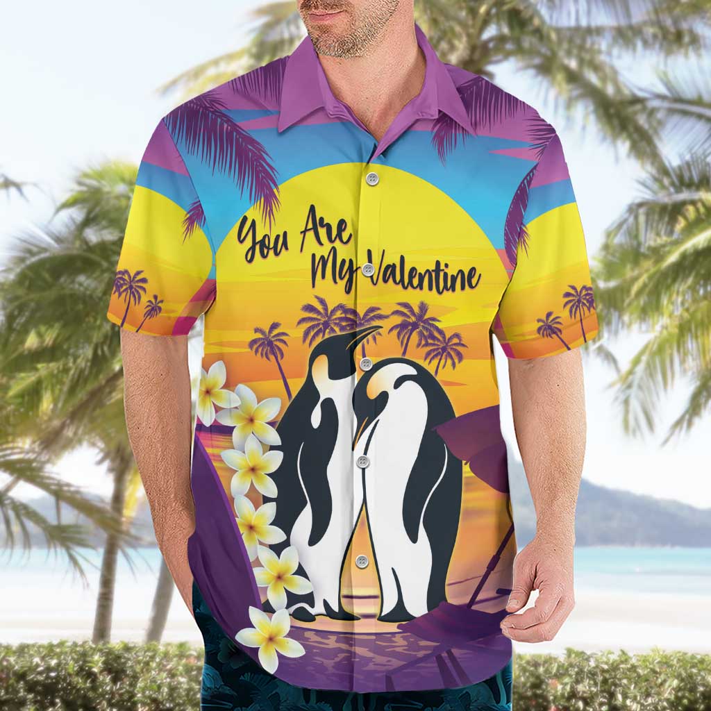 Hawaii Penguin Couple Hawaiian Shirt You Are My Valentine - Tropical Sunset Vibes LT14 - Polynesian Pride