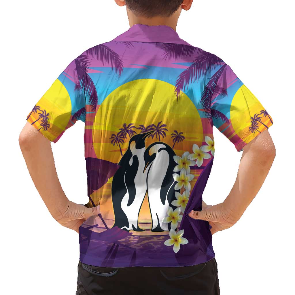 Hawaii Penguin Couple Kid Hawaiian Shirt You Are My Valentine - Tropical Sunset Vibes LT14 - Polynesian Pride