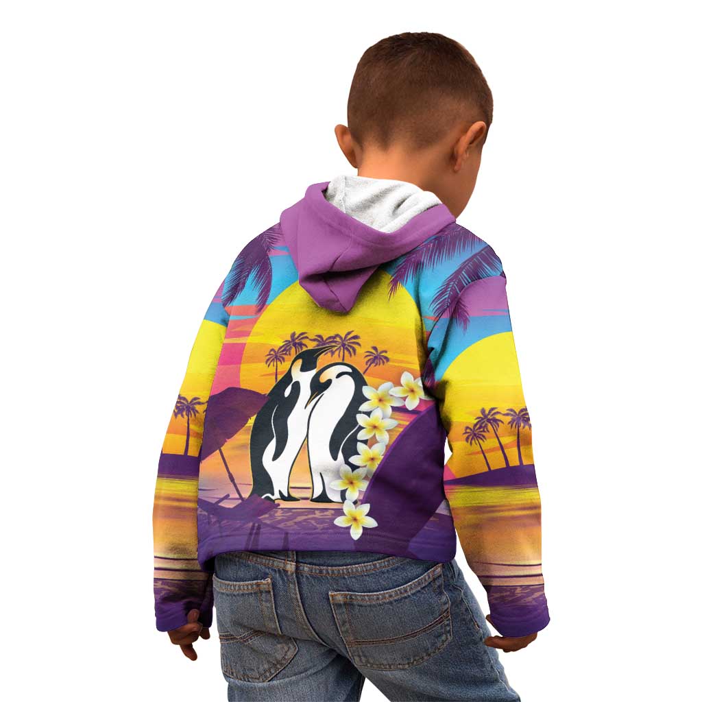 Hawaii Penguin Couple Kid Hoodie You Are My Valentine - Tropical Sunset Vibes LT14 - Polynesian Pride