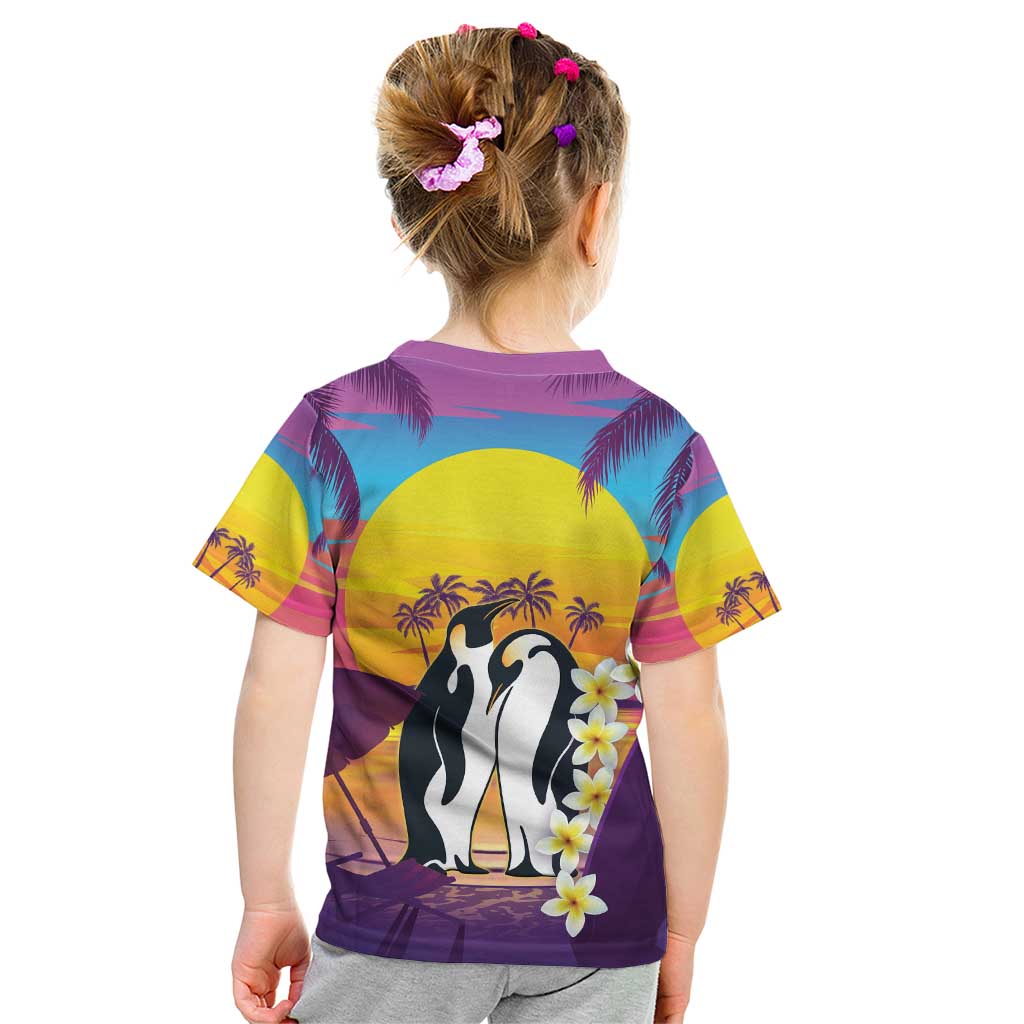 Hawaii Penguin Couple Kid T Shirt You Are My Valentine - Tropical Sunset Vibes LT14 - Polynesian Pride