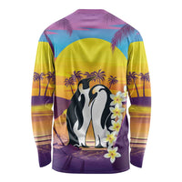 Hawaii Penguin Couple Long Sleeve Shirt You Are My Valentine - Tropical Sunset Vibes LT14 - Polynesian Pride