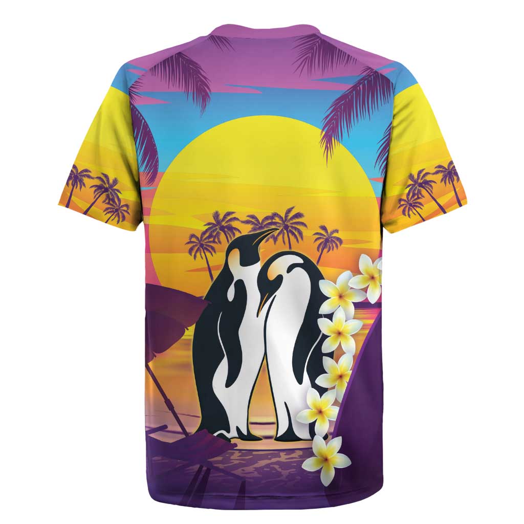 Hawaii Penguin Couple Rugby Jersey You Are My Valentine - Tropical Sunset Vibes LT14 - Polynesian Pride
