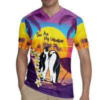 Hawaii Penguin Couple Rugby Jersey You Are My Valentine - Tropical Sunset Vibes LT14 - Polynesian Pride