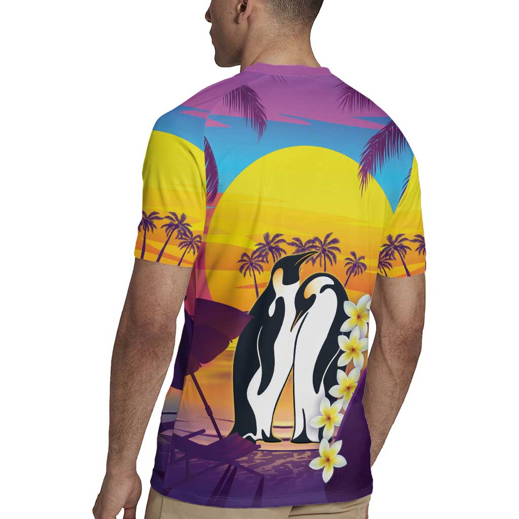 Hawaii Penguin Couple Rugby Jersey You Are My Valentine - Tropical Sunset Vibes LT14 - Polynesian Pride