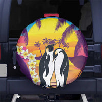 Hawaii Penguin Couple Spare Tire Cover You Are My Valentine - Tropical Sunset Vibes LT14 - Polynesian Pride