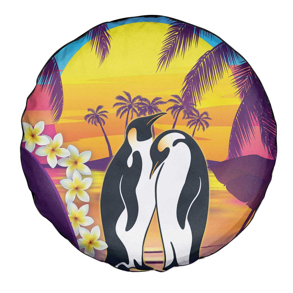 Hawaii Penguin Couple Spare Tire Cover You Are My Valentine - Tropical Sunset Vibes LT14 - Polynesian Pride