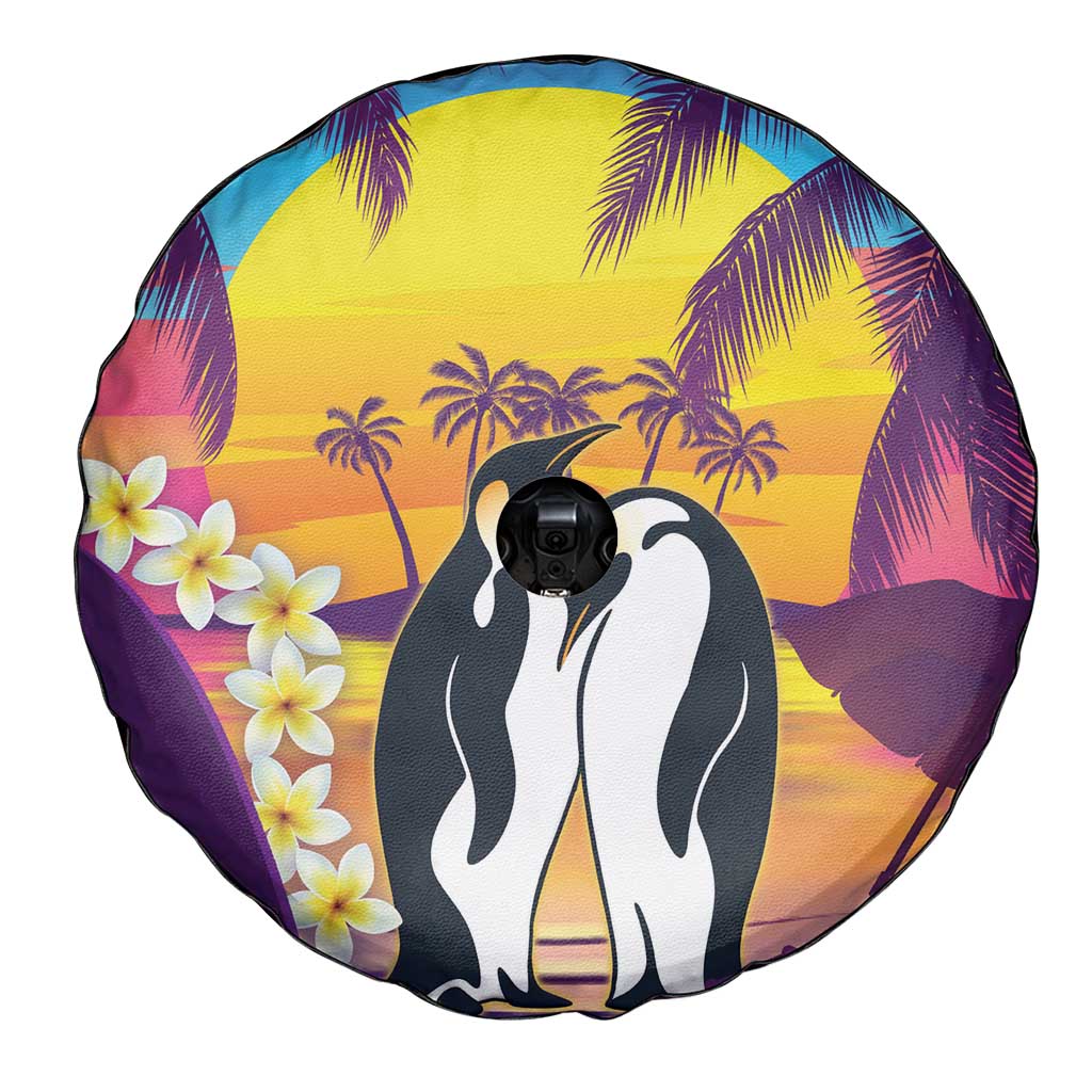 Hawaii Penguin Couple Spare Tire Cover You Are My Valentine - Tropical Sunset Vibes LT14 - Polynesian Pride