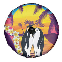 Hawaii Penguin Couple Spare Tire Cover You Are My Valentine - Tropical Sunset Vibes LT14 - Polynesian Pride