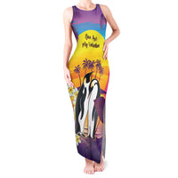 Hawaii Penguin Couple Tank Maxi Dress You Are My Valentine - Tropical Sunset Vibes LT14 Women Purple - Polynesian Pride