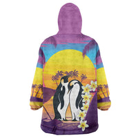 Hawaii Penguin Couple Wearable Blanket Hoodie You Are My Valentine - Tropical Sunset Vibes LT14 - Polynesian Pride