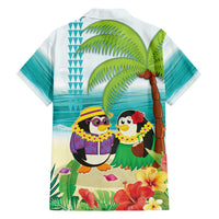 Hawaii Penguin Couple Family Matching Tank Maxi Dress and Hawaiian Shirt Hawaiian Kakau - Tropical Summer Vibes LT14 - Polynesian Pride