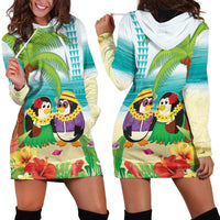 Hawaii Penguin Couple Hoodie Dress Hawaiian Kakau - Tropical Summer Vibes LT14 - Polynesian Pride