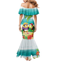 Hawaii Penguin Couple Mermaid Dress Hawaiian Kakau - Tropical Summer Vibes LT14 - Polynesian Pride
