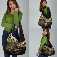New Zealand Matariki Grocery Bag Maori New Year Silver Fern And Lizard - Gold LT14 - Polynesian Pride