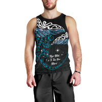 New Zealand Matariki Men Tank Top Maori New Year Silver Fern And Lizard - Turquosie LT14 - Polynesian Pride