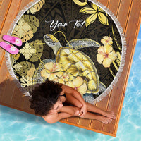 Personalised Aloha Hawaii Oahu Island Beach Blanket Gathering Place Sea Turtle Ilima Flowers LT14 - Polynesian Pride