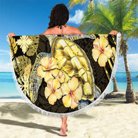 Personalised Aloha Hawaii Oahu Island Beach Blanket Gathering Place Sea Turtle Ilima Flowers LT14 - Polynesian Pride