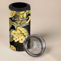 Personalised Aloha Hawaii Oahu Island 4 in 1 Can Cooler Tumbler Gathering Place Sea Turtle Ilima Flowers LT14 - Polynesian Pride
