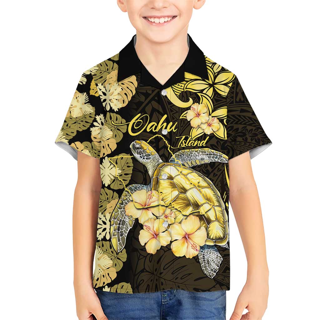 Personalised Aloha Hawaii Oahu Island Hawaiian Shirt Gathering Place Sea Turtle Ilima Flowers