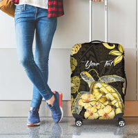 Personalised Aloha Hawaii Oahu Island Luggage Cover Gathering Place Sea Turtle Ilima Flowers LT14 - Polynesian Pride